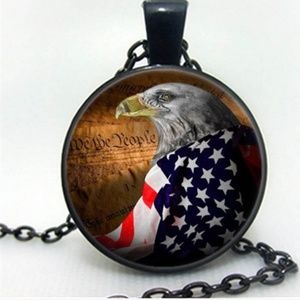 Eagle and American Flag Photo Tibet